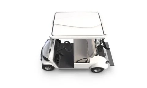 3D render of Golf cart isolated on white background Stock Illustration