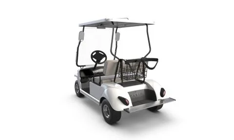 3D render of Golf cart isolated on white background Stock Illustration