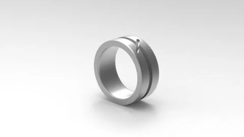 3d render, gray ring on black background. jewelry metal circle shape. empty s イラスト素材