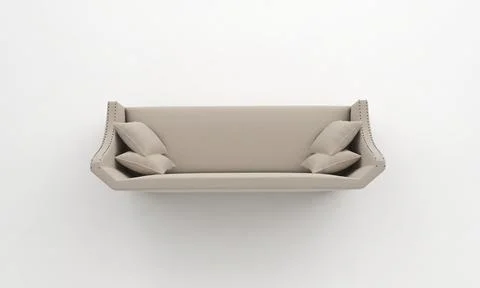 3D render of a gray sofa isolated on a white background Ilustração Stock