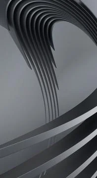 3D render of a gray stripe wavy pattern for background or wallpaper Illustrazione stock