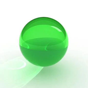 3d render of green ball Stock Illustration
