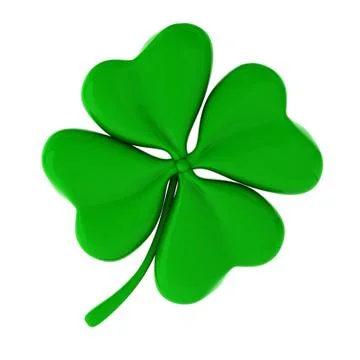 3d render of green clover Stock Illustration