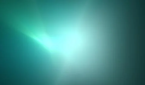 3D render of green fractal light patterns Stock Illustration