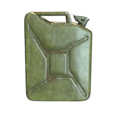 3D render of green jerrycan isolated on white Stock Illustration