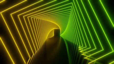 3D Render, green Neon Stripes Abstract Background Motion Animation Stock Footage 166466165