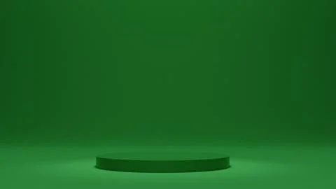 3d render green stand for product display, isolated simple empty stand Stock Illustration