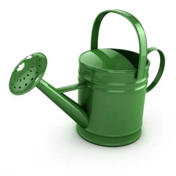 3d render of a green watering can Stock Illustration