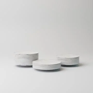 3D render grey marble podium for product promotion Stock Illustration