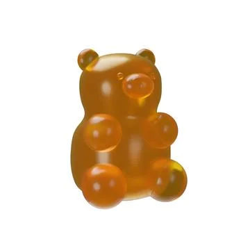 3D render gummy bear Stock Illustration