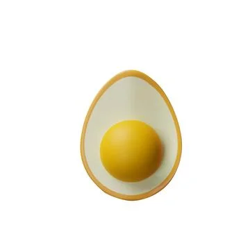 3d render half egg Stock Illustration