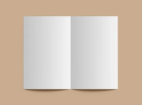 3d render of a Half Fold 8,5x11" letter brochure to present your design Stock Illustration