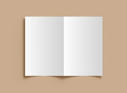 3d render of a Half Fold 8,5x11" letter brochure to present your design Stock Illustration