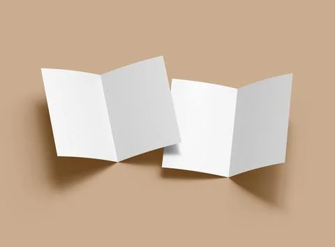 3d render of a Half Fold 8,5x11" letter brochure to present your design Stock Illustration