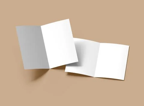 3d render of a Half Fold 8,5x11" letter brochure to present your design Stock Illustration