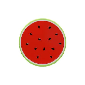 3D render half of watermelon front view Stock Illustration