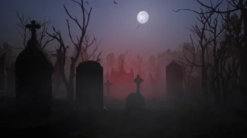 3D-render. Halloween. Activation of a portal to summon a demon in an abandoned Stock Footage 219433788