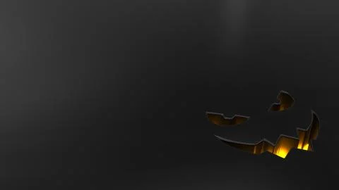 3D render of a Halloween background with cute pumpkins Stock Illustration