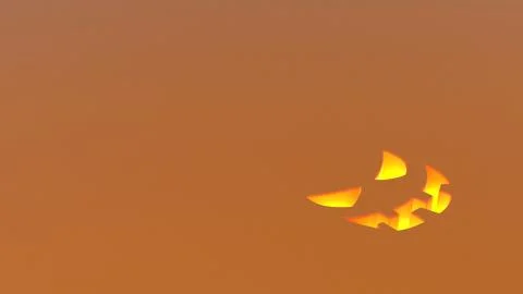 3D render of a Halloween background with cute pumpkins Stock Illustration