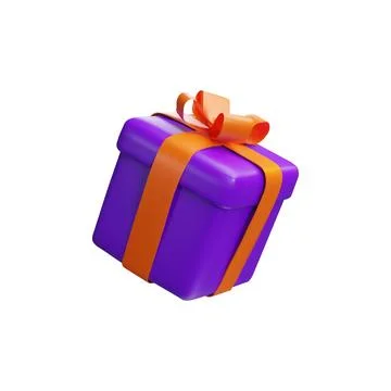 3d render Halloween plastic present Stock Illustration