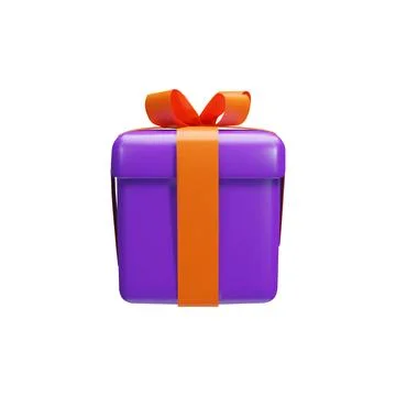 3d render Halloween present front view. Stock Illustration