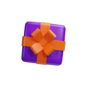 3d render Halloween present top view Stock Illustration