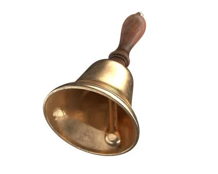 3D render of Hand Bell isolated on white Stock Illustration