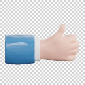 3d render of hand with gesture icons isolated Stock Illustration