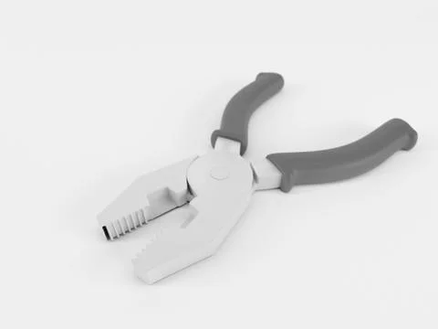 3D Render of Hand Tools - pliers Illustrazione stock