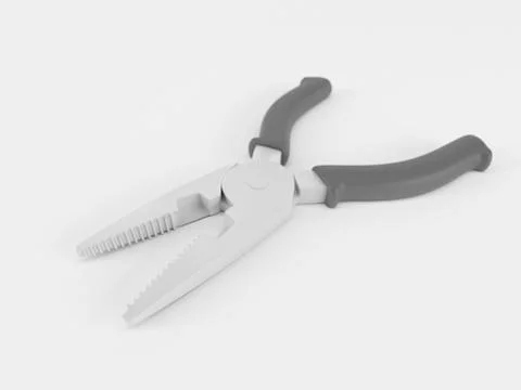 3D Render of Hand Tools - pliers 스톡 일러스트