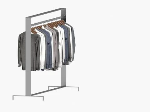 3d render of hanging clothes 스톡 일러스트
