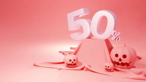 3d render of Happy Halloween Stock Illustration