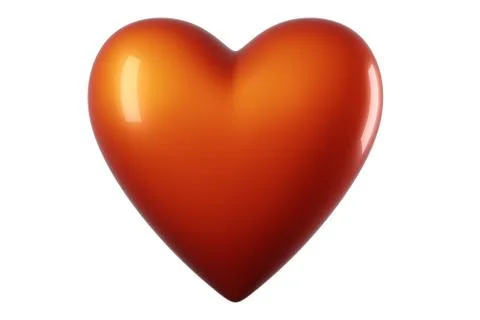 3D render of Heart Shape isolated on white background. Stock Illustration