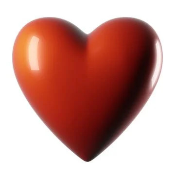 3D render of Heart Shape isolated on white background. Stock Illustration