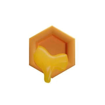 3d render hexagon cell honeycomb Stock Illustration
