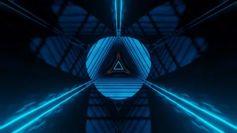 3d render high tech tunnel, sci-fi corridor. Stock Footage 208704827