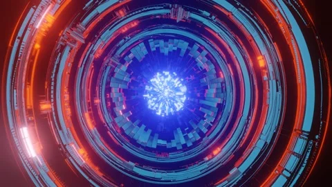 3d render high tech tunnel, sci-fi corridor. Stock Footage 208704964