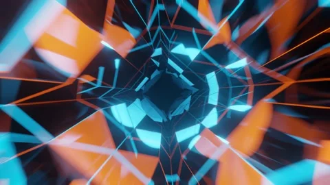 3d render high tech tunnel rotate, sci-fi corridor. Stock Footage 210562327