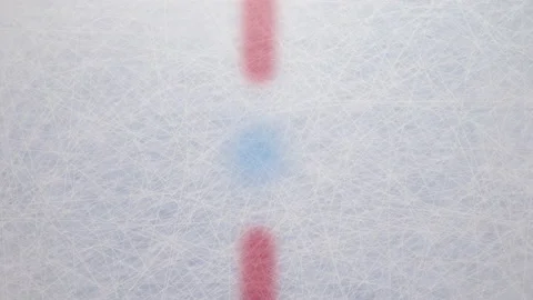 3d render Hockey Puck Drop animated puck drops from above and hits ice with two Stock Footage 148328723