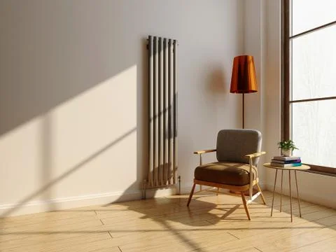 3d render of home interior corner decor Stock Illustration