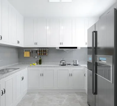3d Render of Home Kitchen イラスト素材