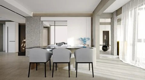 3d Render of Home Kitchen Stock Illustration