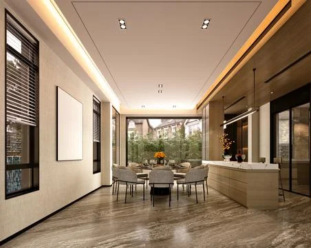 3d Render of Home Kitchen Illustrazione stock