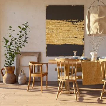 3d Render of Home Kitchen Stock Illustration