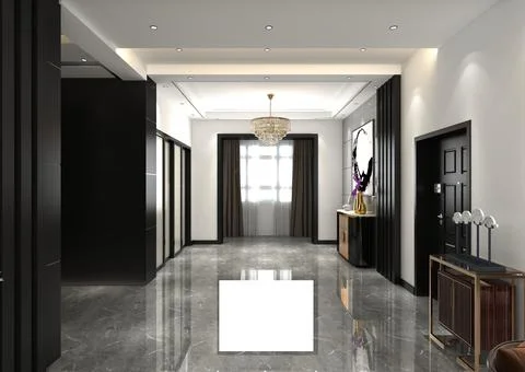 3d Render of Home Kitchen Stock Photos