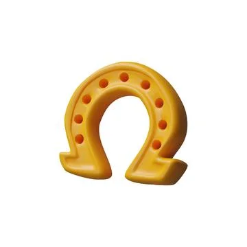 3d render horseshoe Stock Illustration