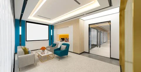 3D Render of hospital interior Stock Illustration