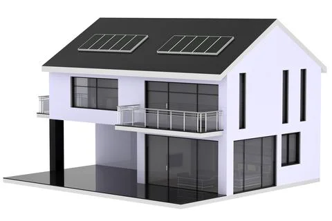 3d render of house isolated on white Stock Illustration