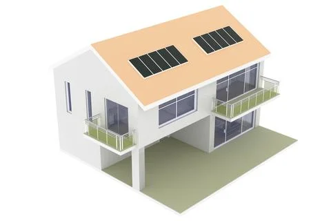 3d render of house on white Stock Illustration