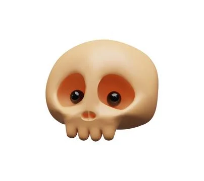 3d render human scull for Halloween Stock Illustration
